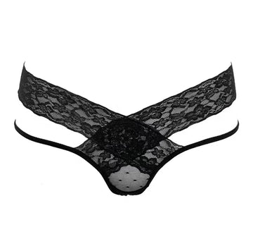 Lace Cross Thong