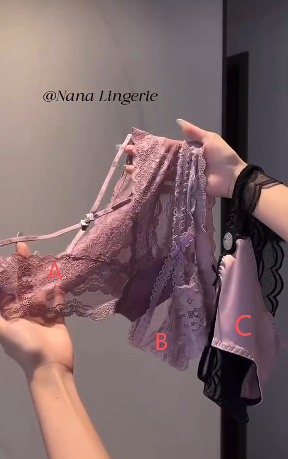 Purple Lace Panties – Sheer Romantic Lingerie for Women