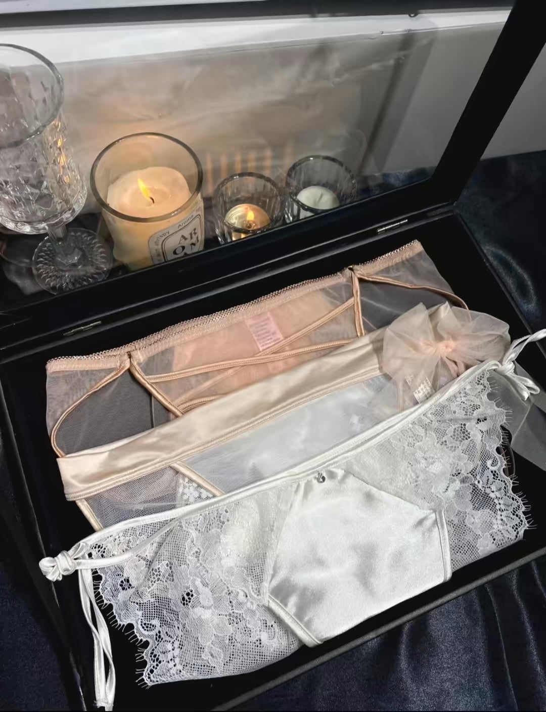 White Floral Lace Thong