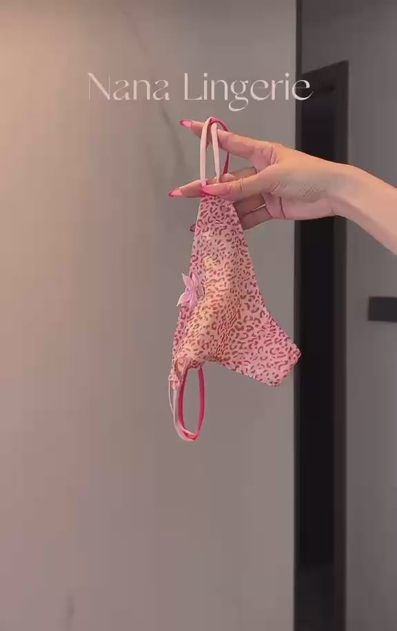 Sweet Pink Leopard Thong